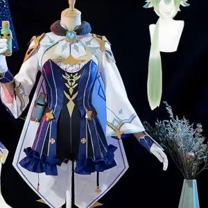 Säljer sucrose genshin impact cosplay Storlek xs Köpt för 1140kr Kommer med hela kostymen och peruk men inte skor!!  Peruken är stylad men lite trasslig  Fraktar gärna !!  Anledning : slutat cosplaya  Storleks måtten står på tredje bilden.  