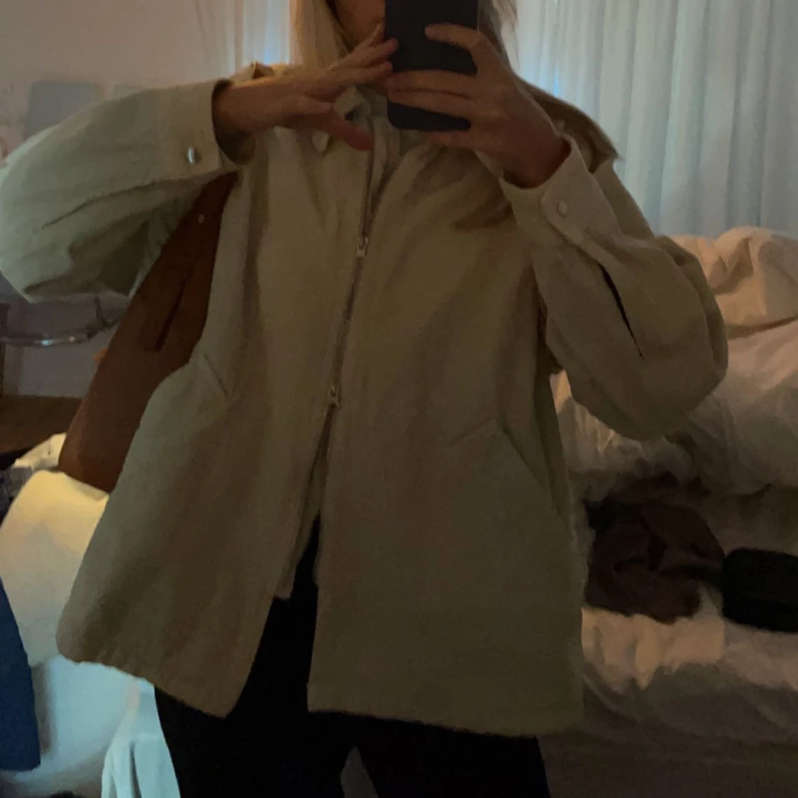 Beige jeansjacka  - 90