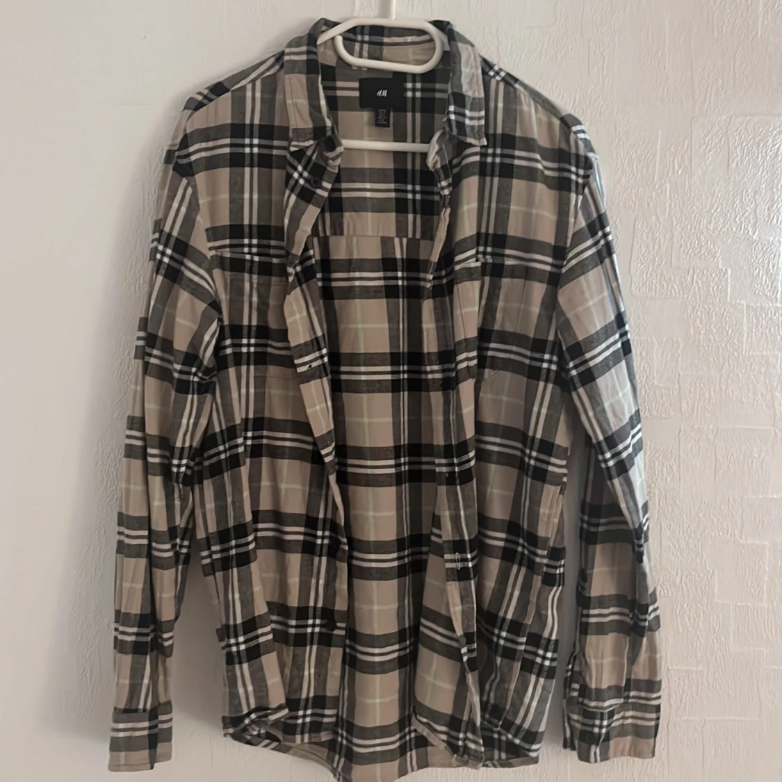 Fin flannel med rutmönster storlek S - 90