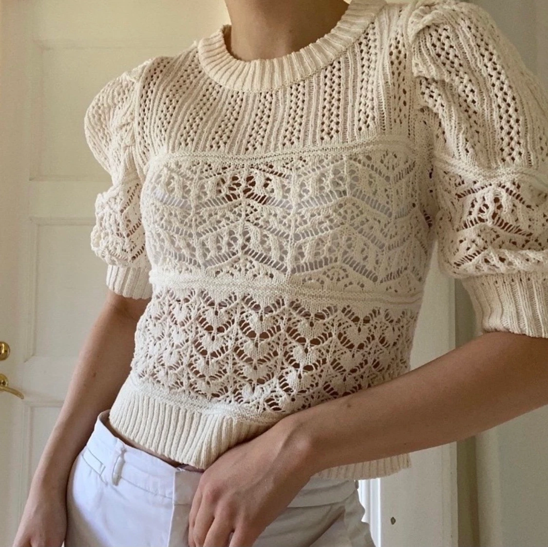 MANGO Virkad topp - 90