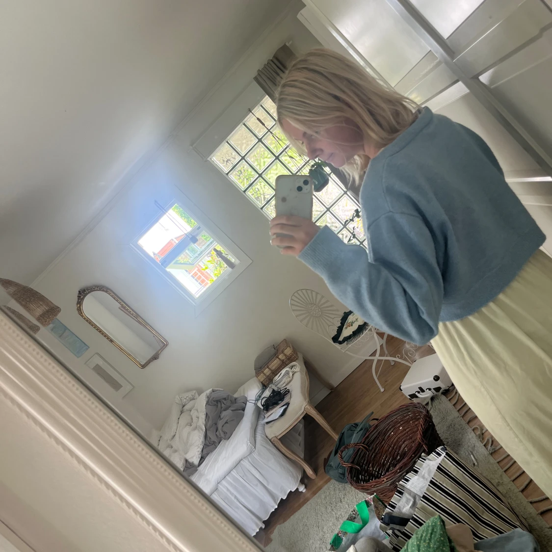 Blå kroppad kofta - 90