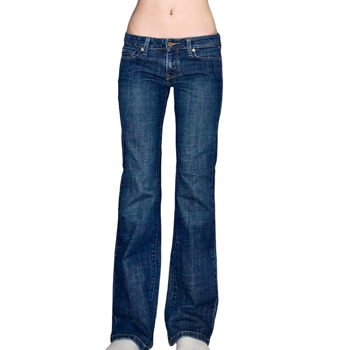 Vintage blåa lågmidjade levis 545 jeans - 91