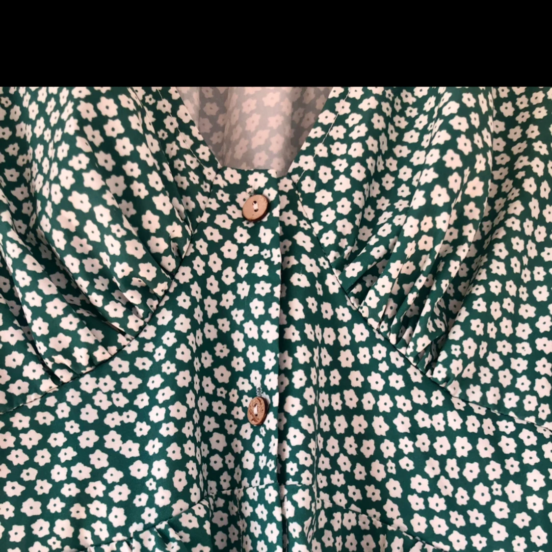 Grön Blommig Klänning  - 91