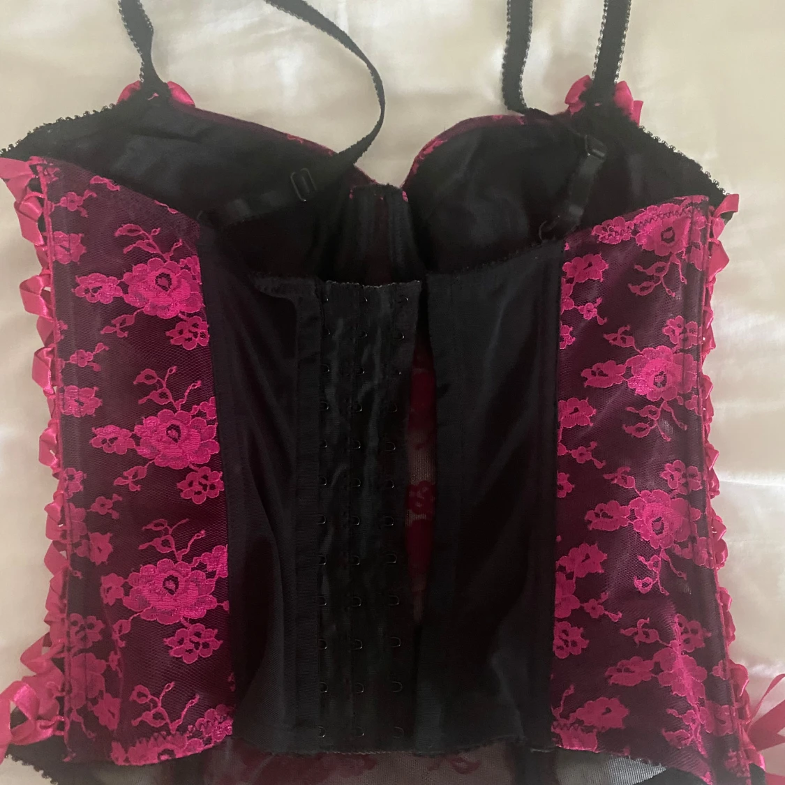 Rosa & svart Korsett - 91