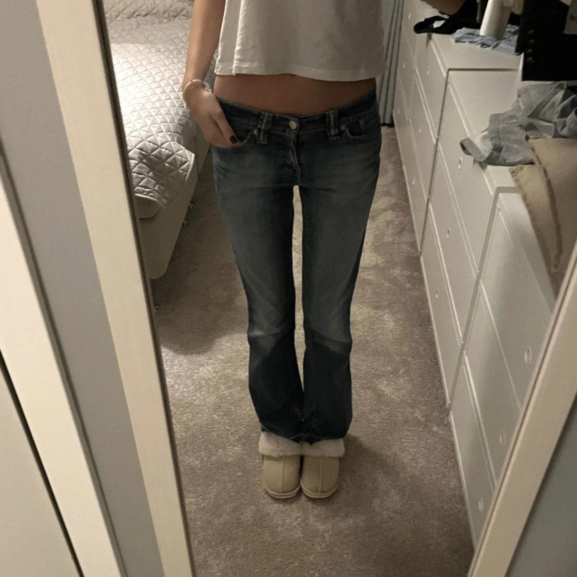 Lågmidjade bootcut Levis jeans