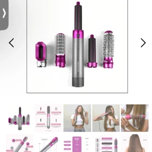 Hårfön med 5 olika munstycken - En bra fön, ser ut som dyson. Säljer för jag inte använder den. Funkar bra, inget fel eller defekt. Skriv för bilder