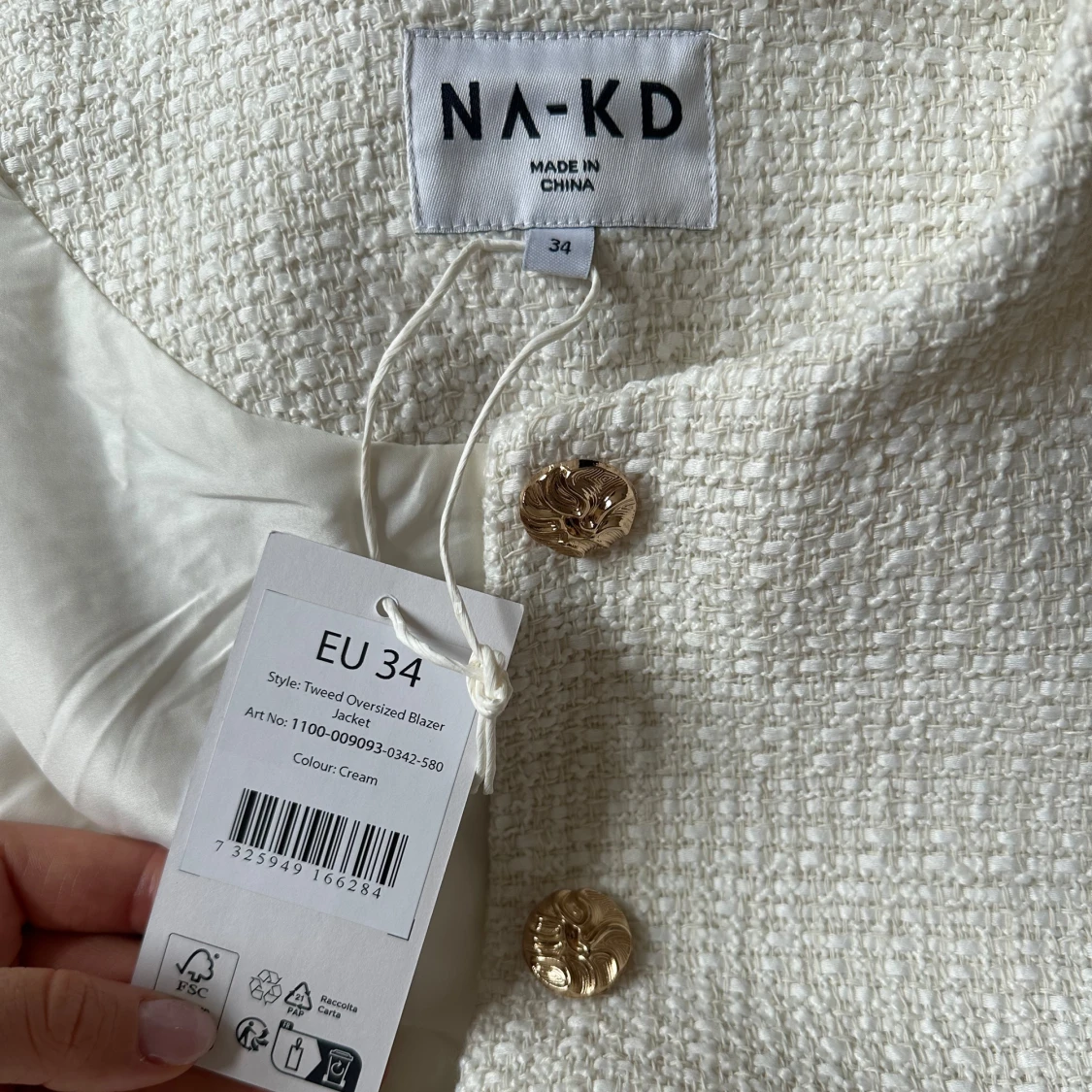 Oversize tweed jacket, Nakd  - 91
