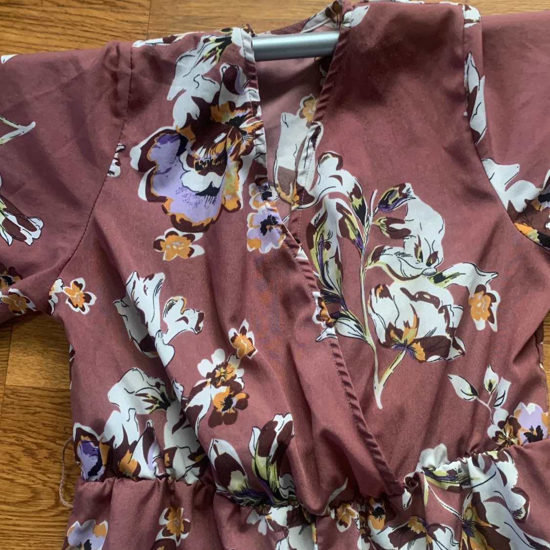 Mörkrosa blommig jumpsuit  - 91