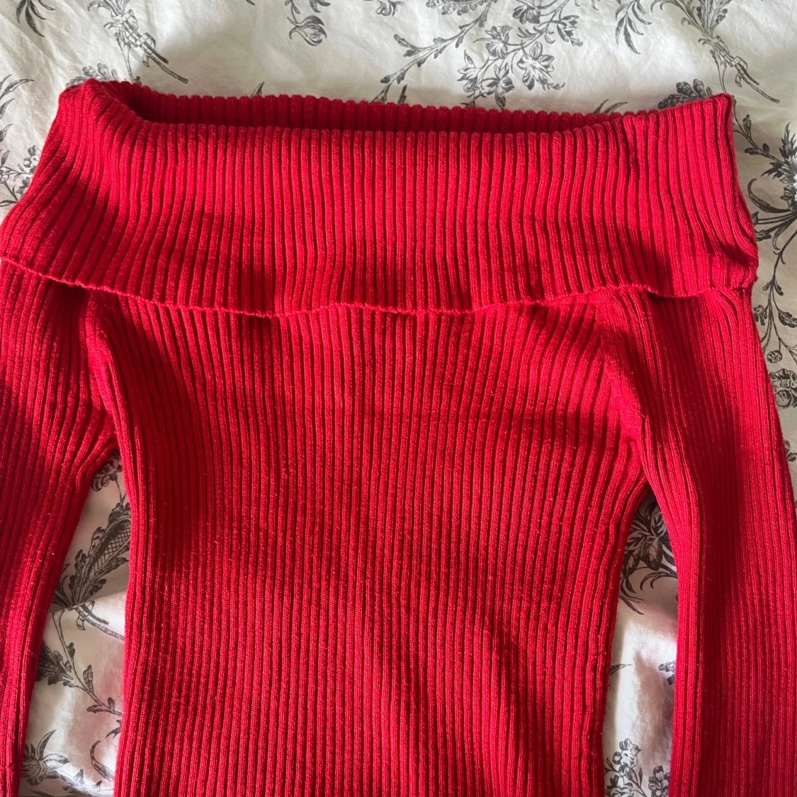 Offshoulder stickad tröja - 91