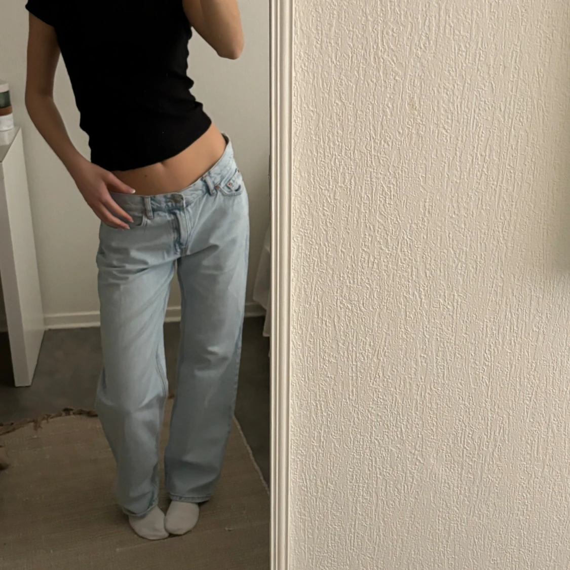 Ljusblåa jeans - 92