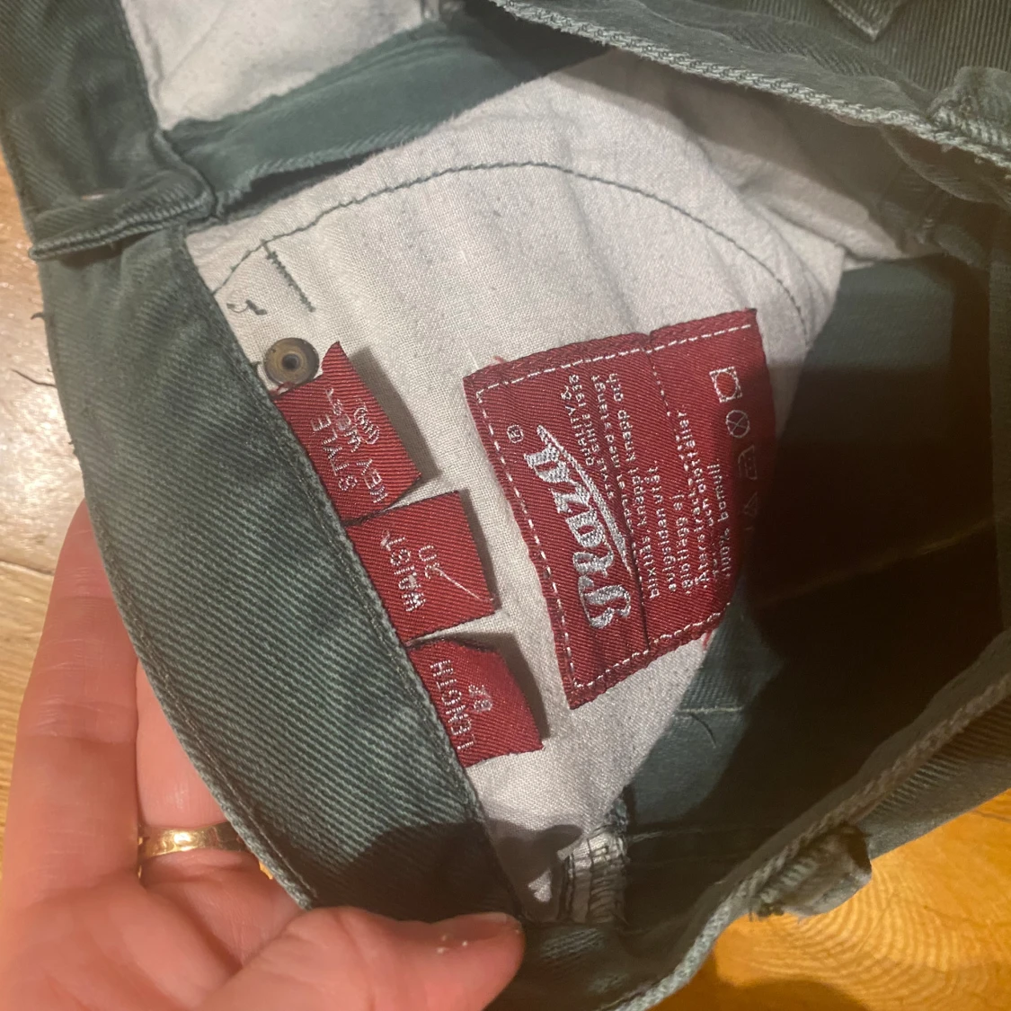 Jeanskjol egensydd grön - 92