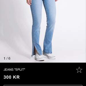 Säljer ljusblåa jeans från lager 157, det är modellen split i storlek m. Skulle säga att dom är i bra skick. Har även ett par lika dana i storlek s.