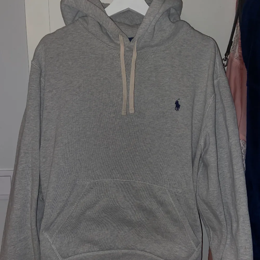 En grå stor hoodie från Ralph Lauren i storlek M men som jag använt som en coverup, funkar super för mig som vanligtvis är en XS/S . Hoodies.