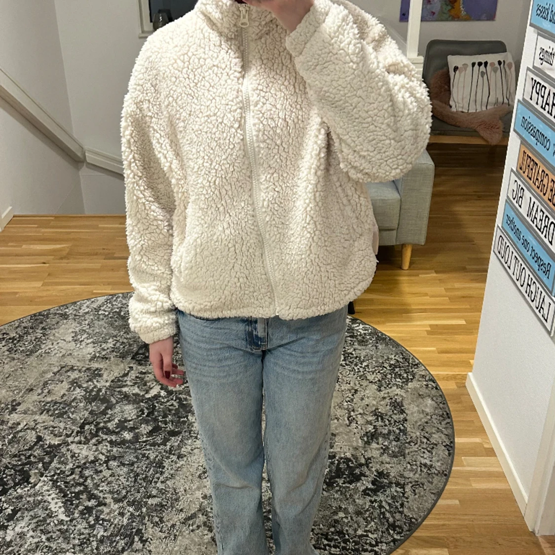 Mysig fluffig zip up - 91