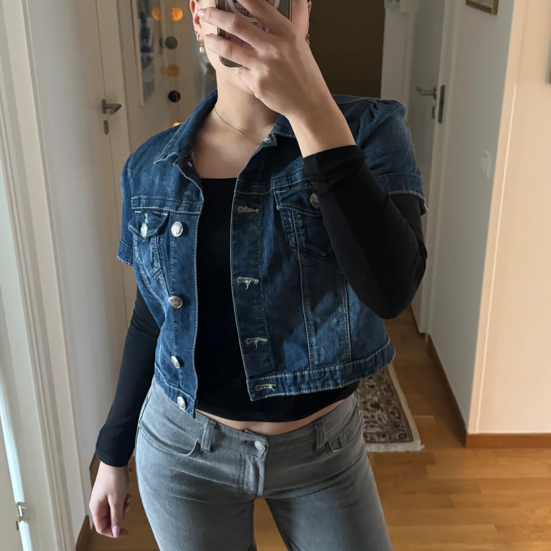 Kort jeansjacka - 90