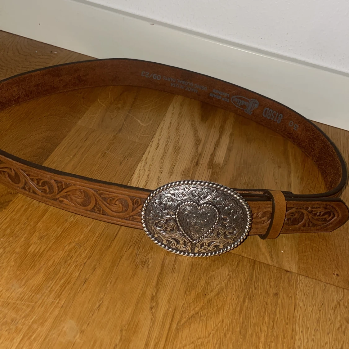 Äkta läder skärp  - 90