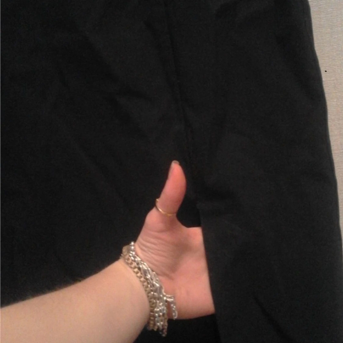 POURQOI PAS Svart klänning med slits Strl 38 / M  - 3