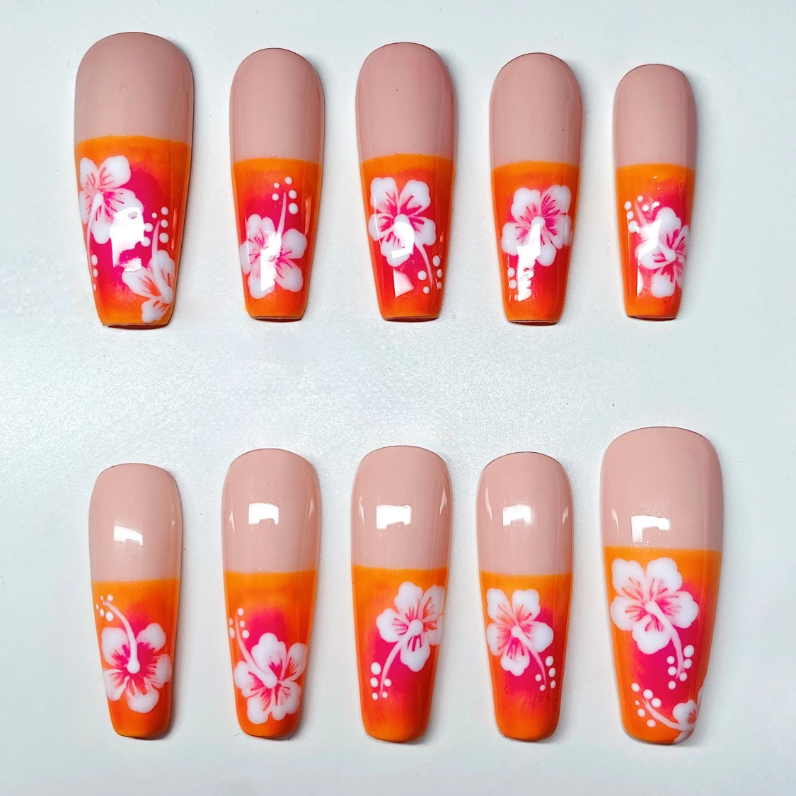 Press On Nails Hibiscus  - 90