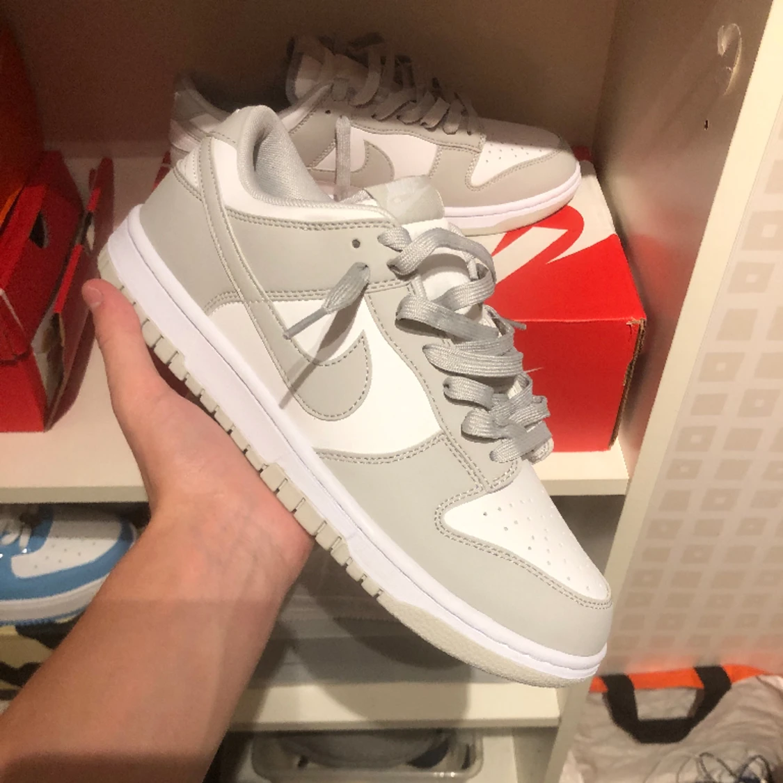 Gråa/Vita Dunks - 90