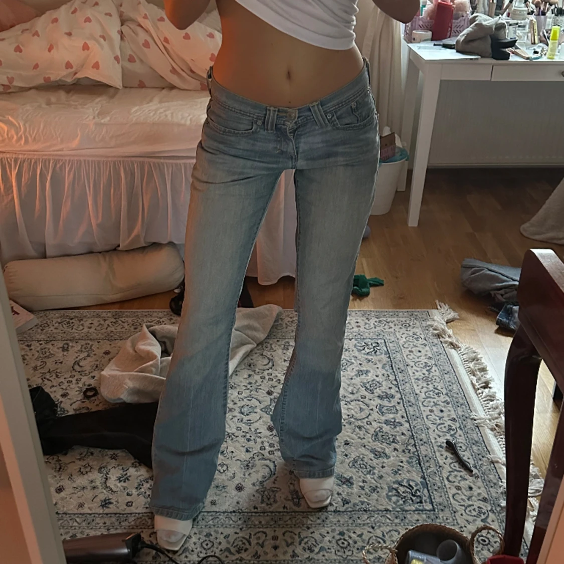 Lågmidjade bootcut levis jeans