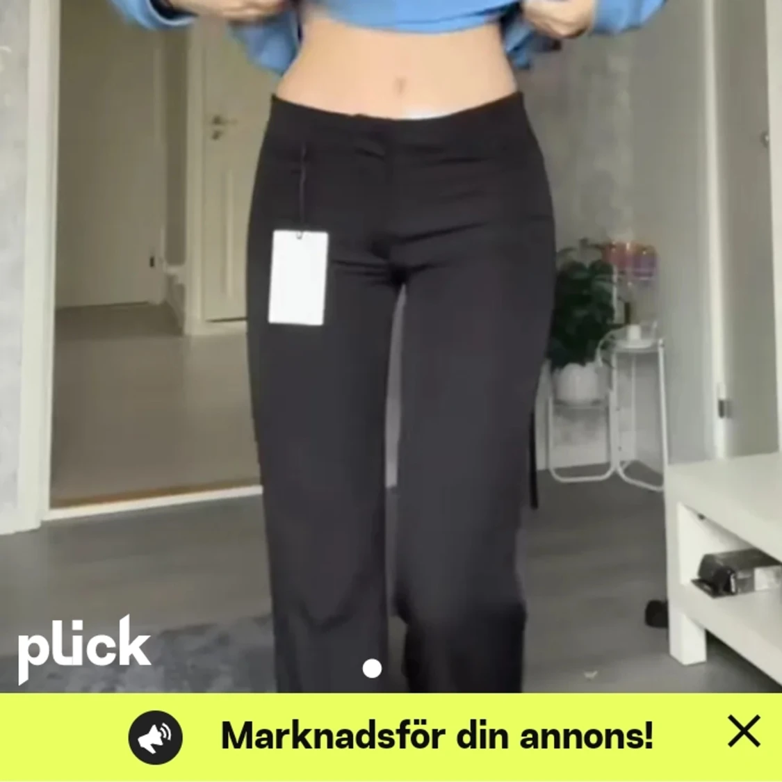 Lågmidjade bootcut kostymbyxor 