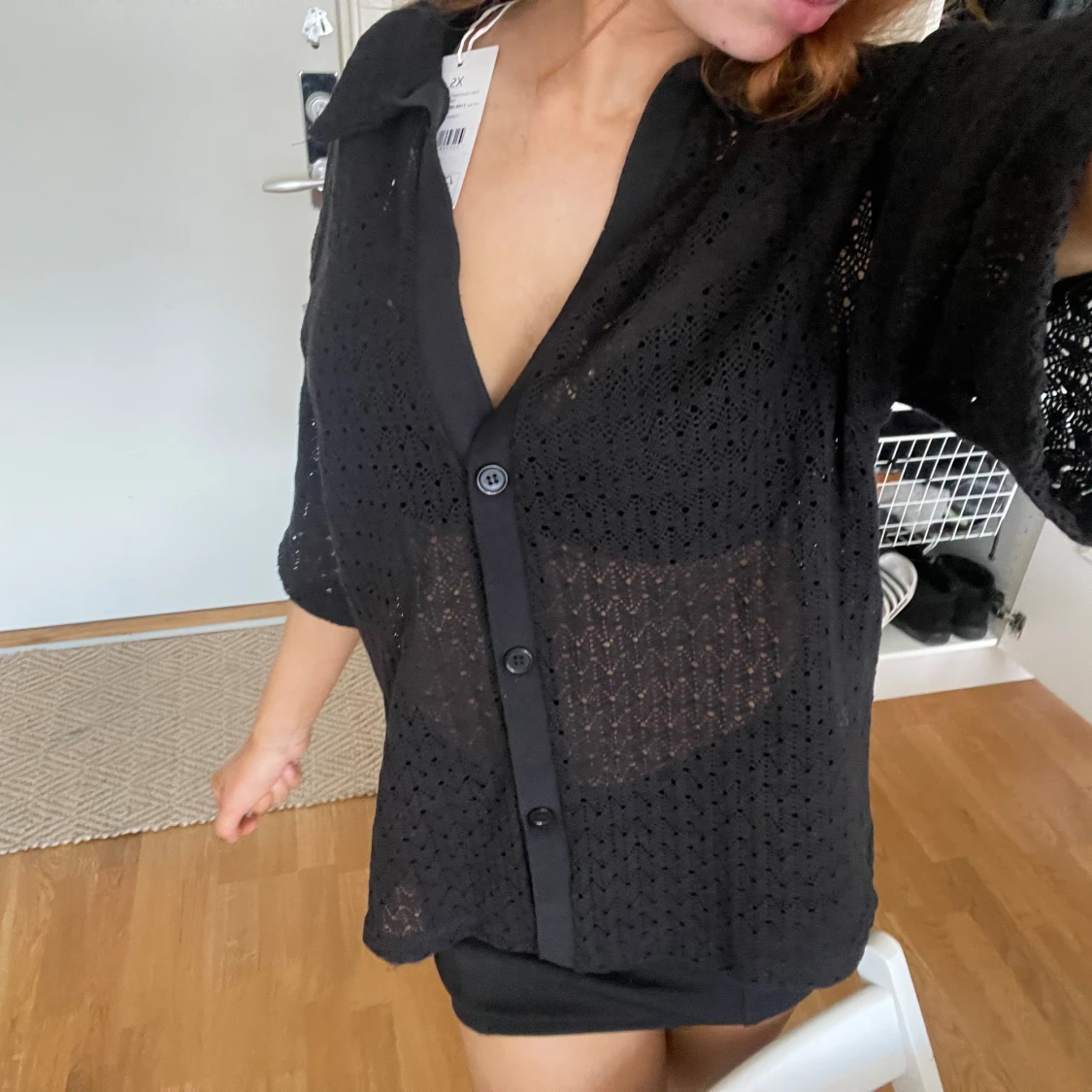 Oversized virkad piké - 90