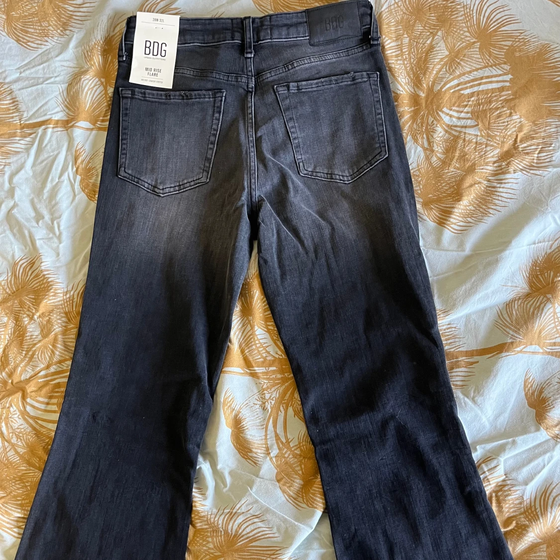 flared gråa jeans  - 90
