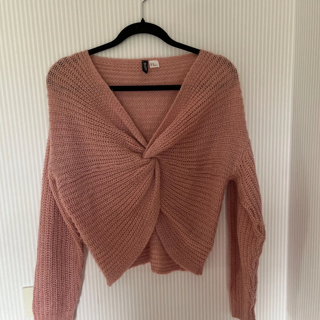 Rosa stickad tröja  - 90