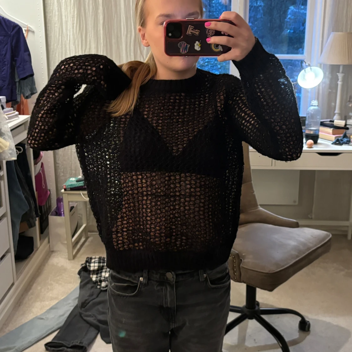 Hålstickad tröja - 91