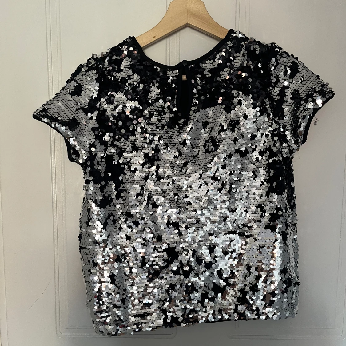 Grå svart fest tröja paljetter  - 90