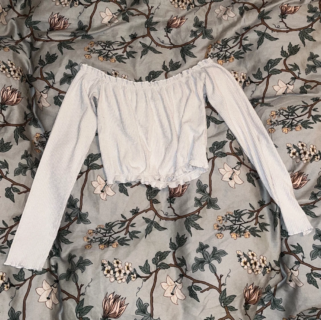 Off shoulder vit långärmad topp 💞 - 91
