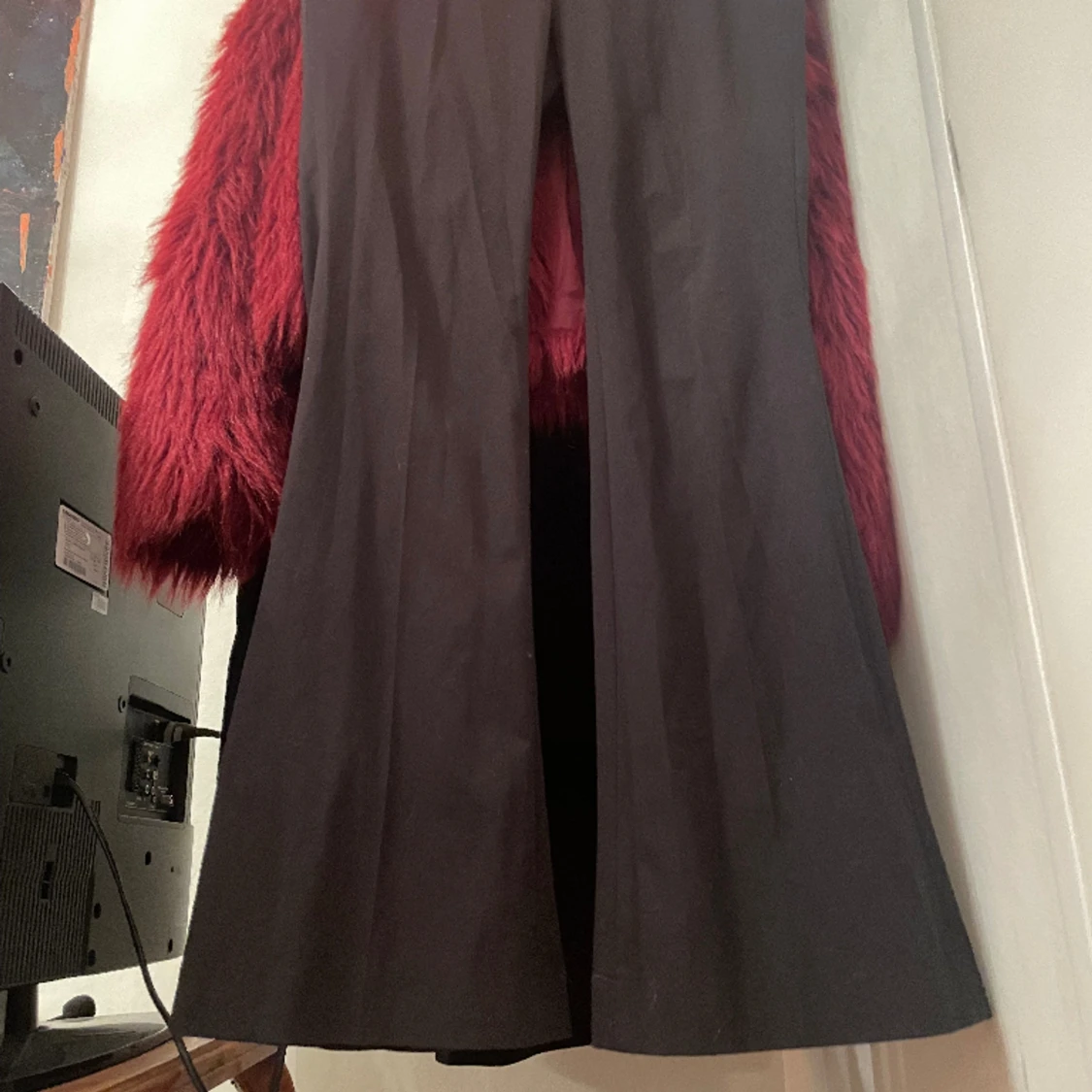 Lågmidjade vida kostymbyxor  - 91