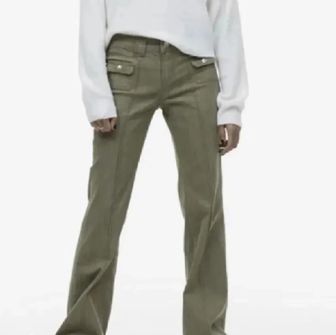 mörkgröna jeans  - 90