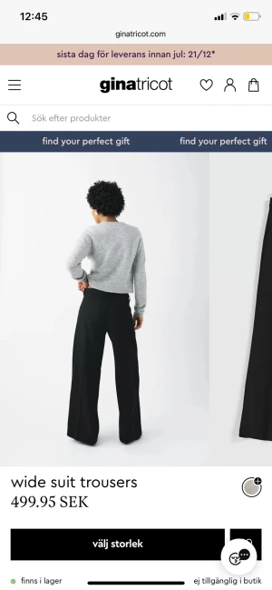 Kostymbyxor från Gina tricot  - Säljer mina as fina kostymbyxor från Gina tricot. Dom är i toppen skick och endast använda en gång. Då jag bara köpte dom för att ha dom på en middag. Bilderna är lånade från hemsidan. Men jag kan skicka egna bilder. Dom är i storlek M och svarta.