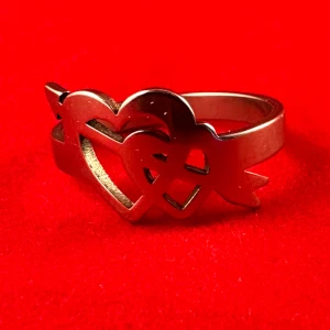 Vacker ring i rostfritt stål - En ring i rostfritt stål med en diameter på ca 17 mm