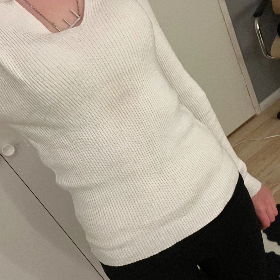 Ribbstickad tröja - 90