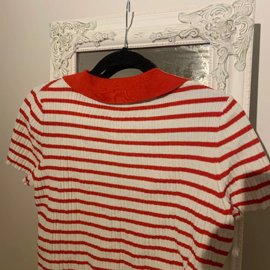 Croppad randig t-shirt  - 91