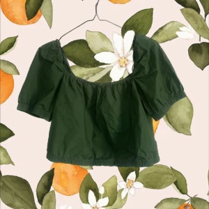 Blus med puffärm - Jättefin grön helt ny blus med puffärm från H&M. Storlek M 