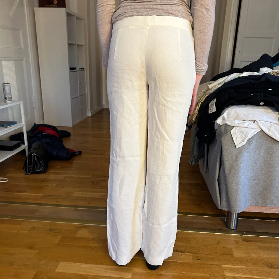 Linne kostymbyxor  - 90
