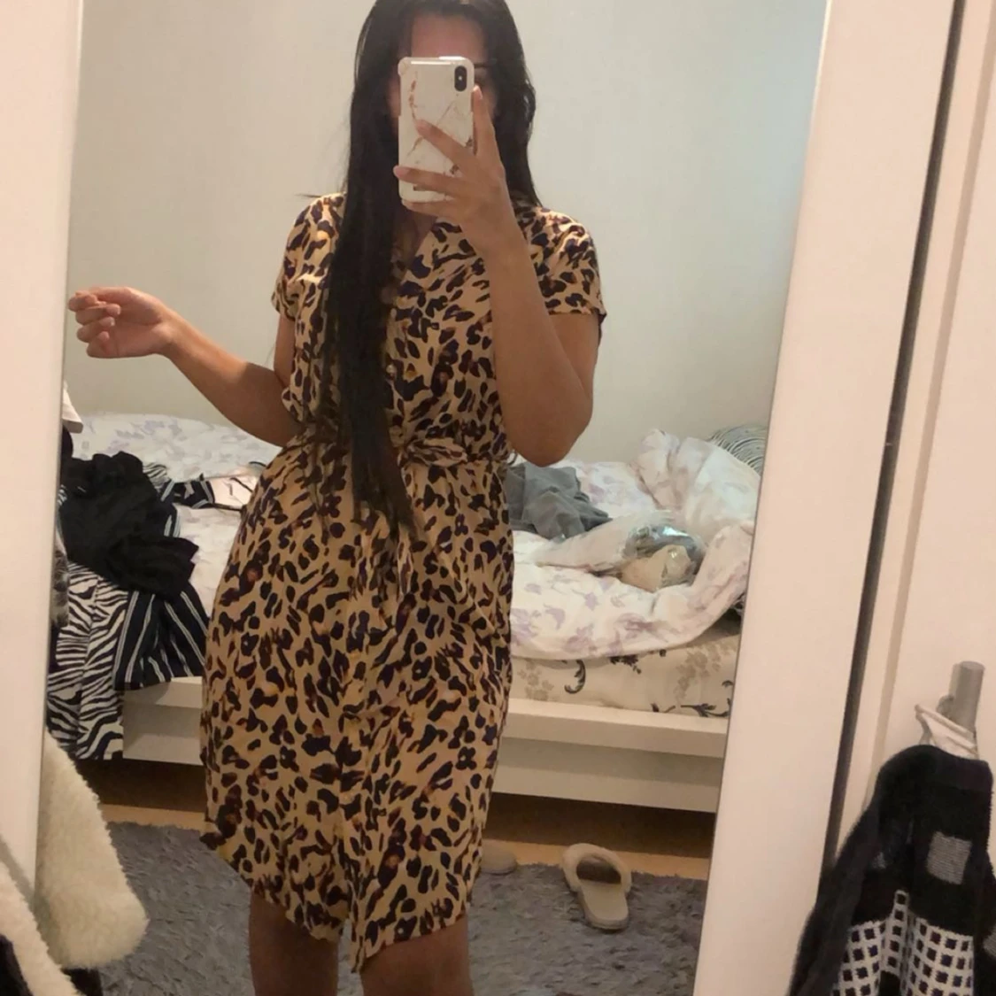 Leopard print klänning  - 91