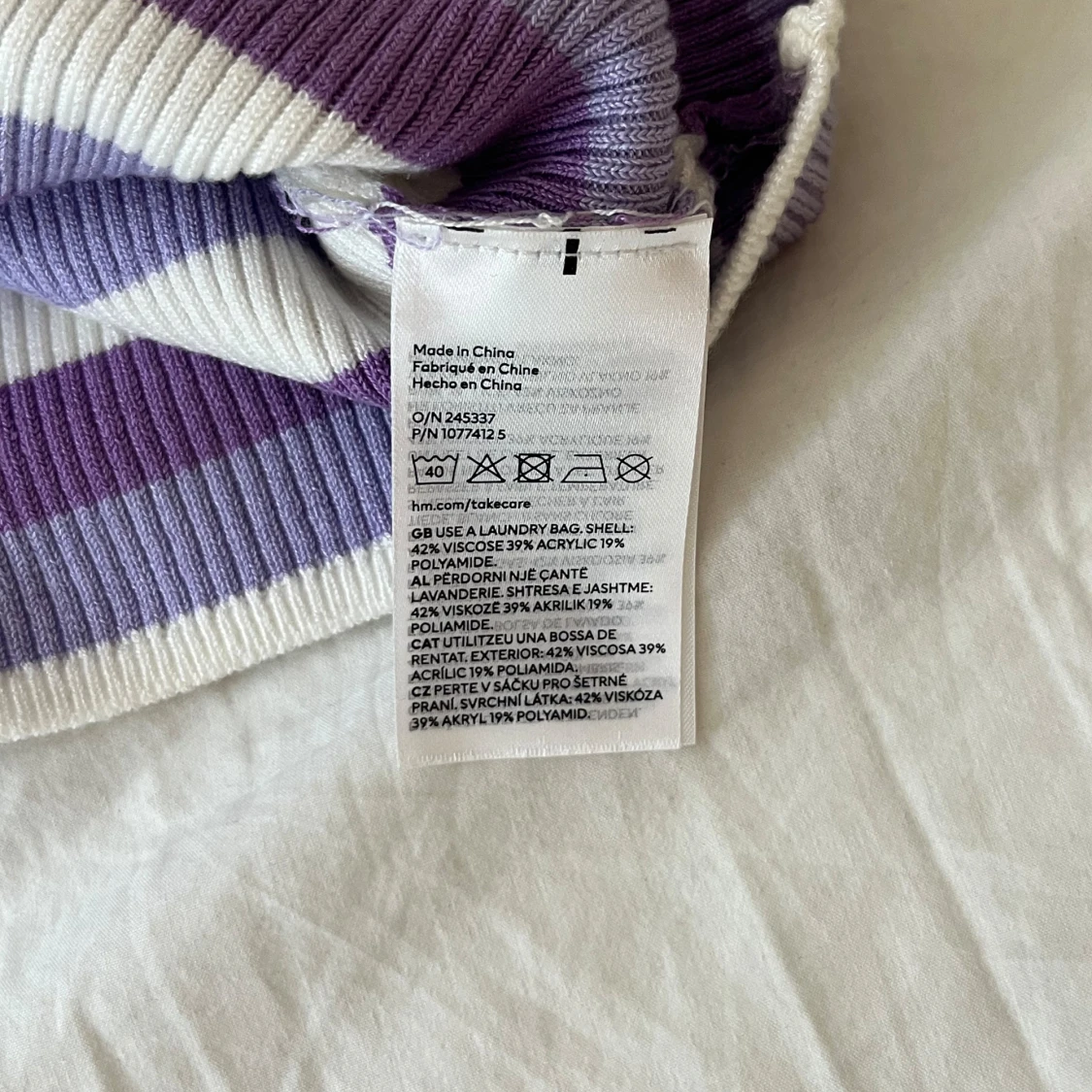 Lila randig topp - 93