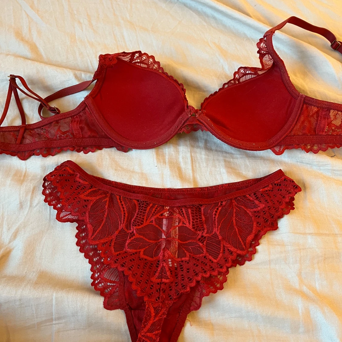 Rött underkläder set - 90