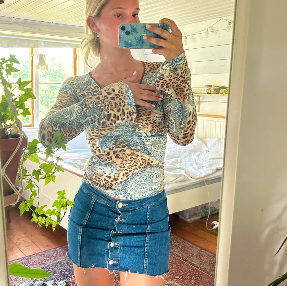 mönstrad leopard tröja - 90