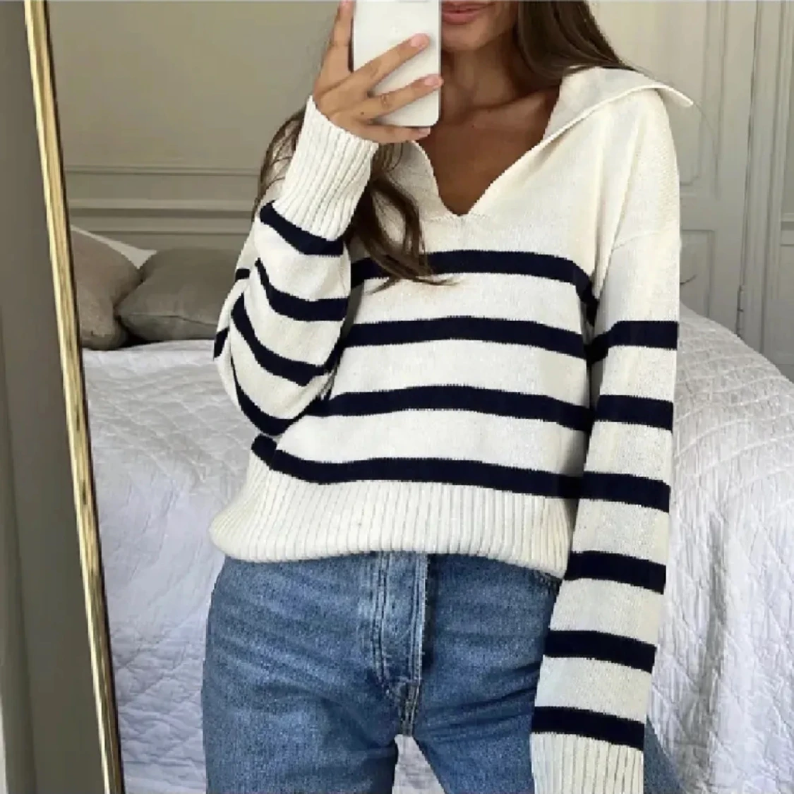 Superfin randig tröja  - 90