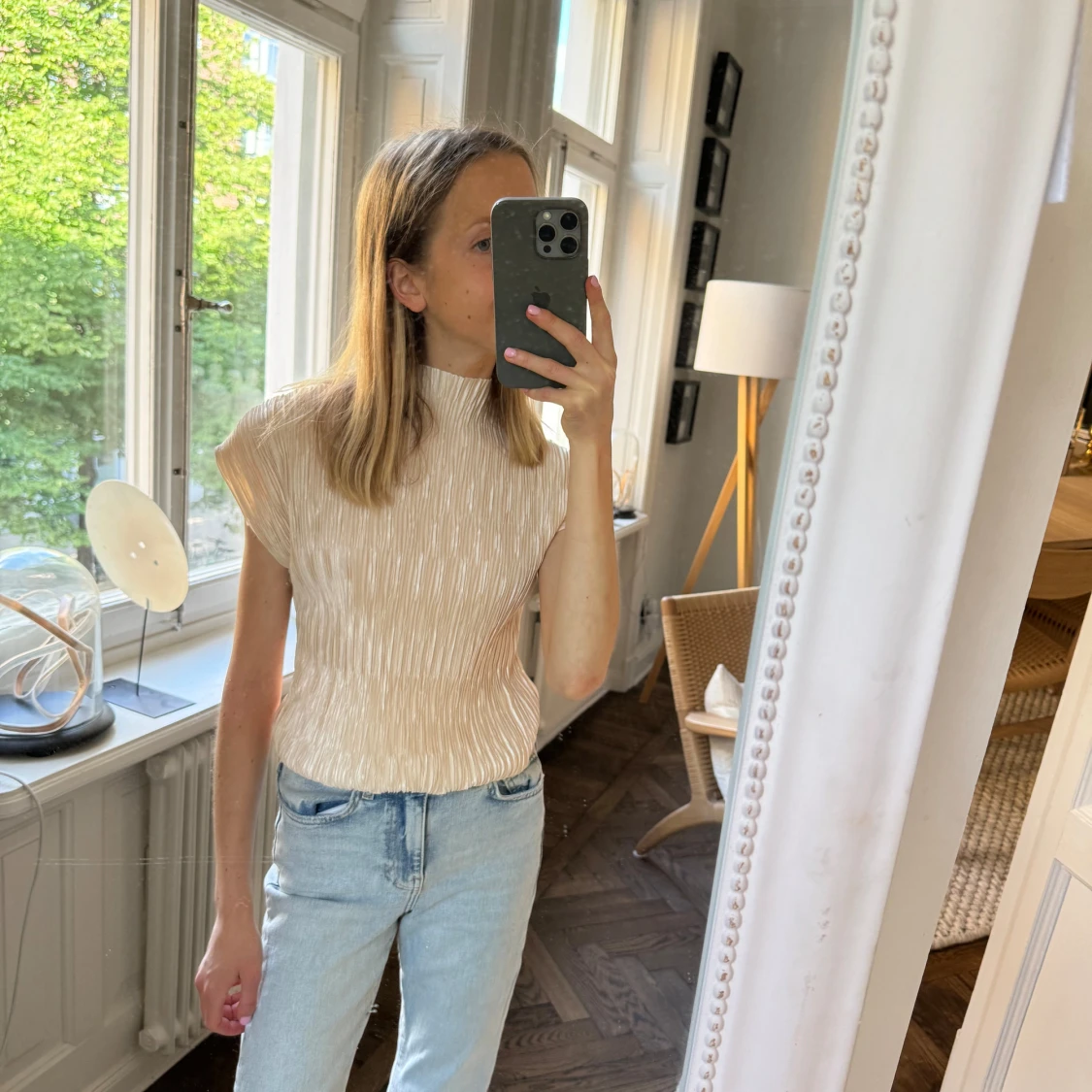 Blus i guld från Zara