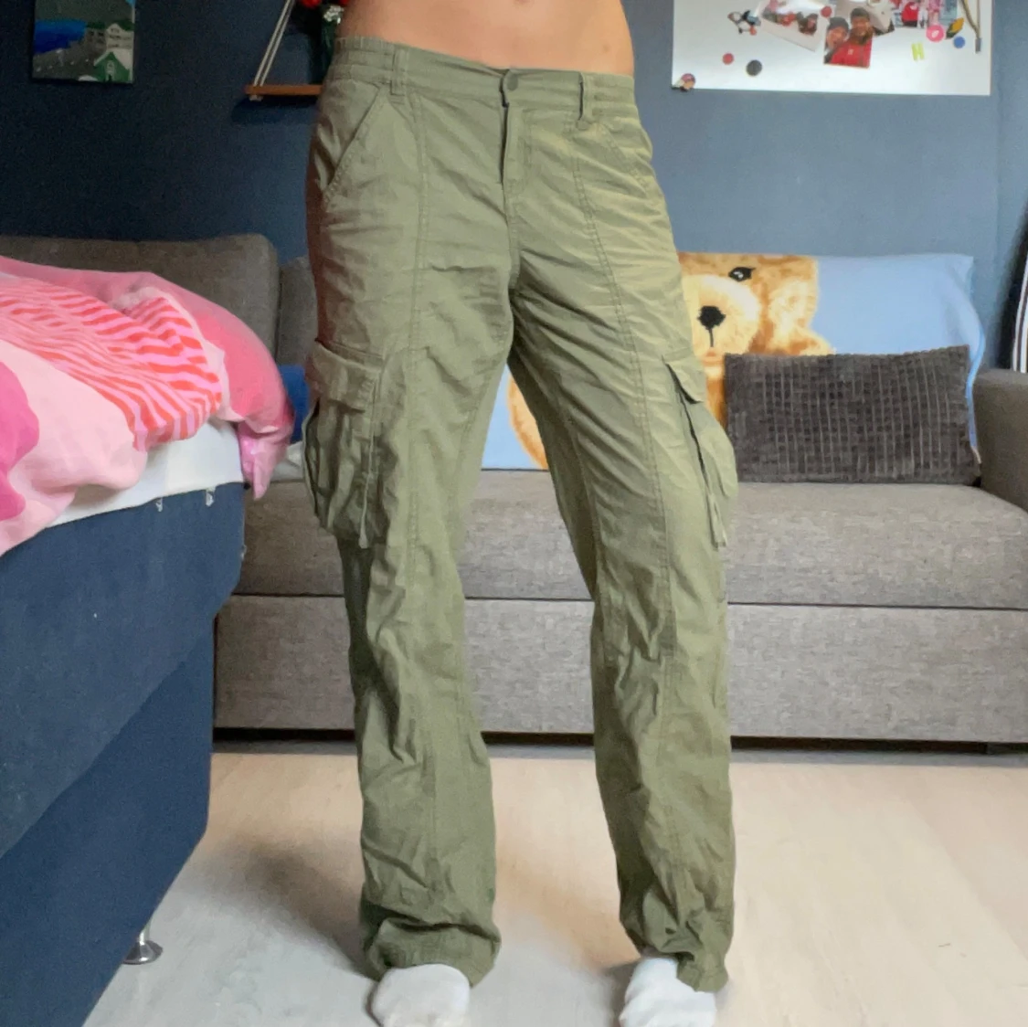 Gröna cargobyxor  - 90