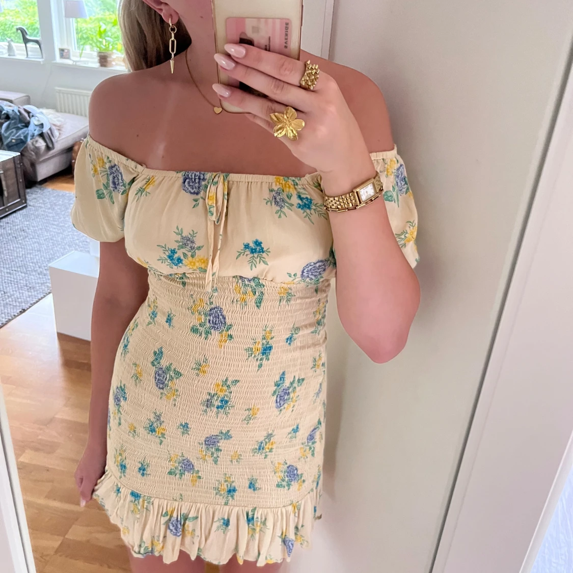 Blommig klänning  - 90