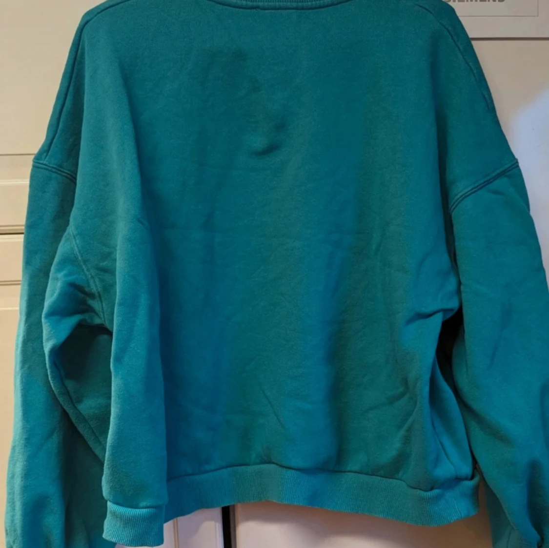 Grön sweatshirt med blommönster,L - 92