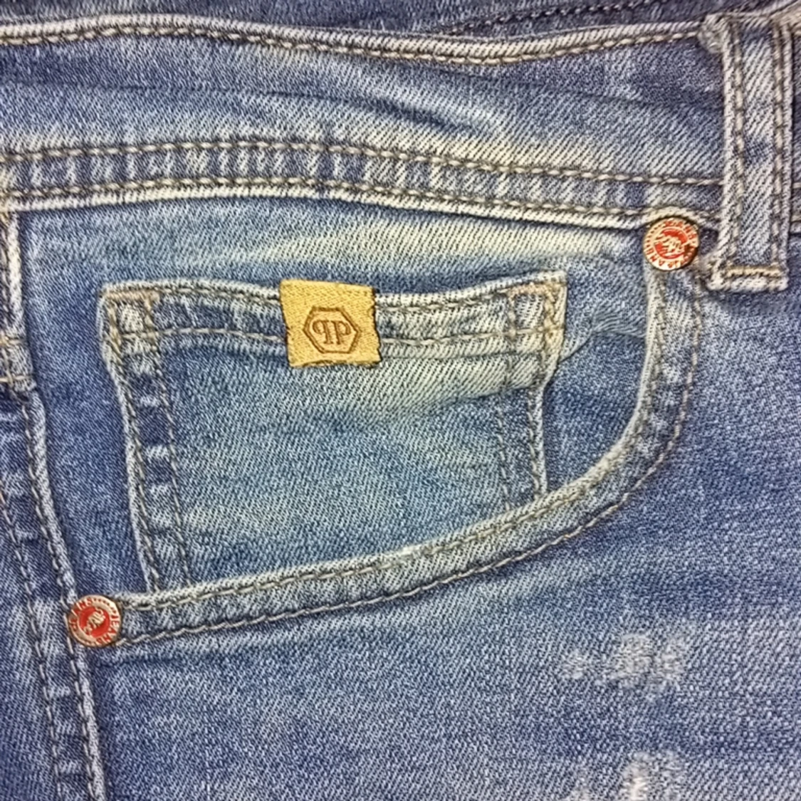 Philip plein jeans m slitningar  - 90