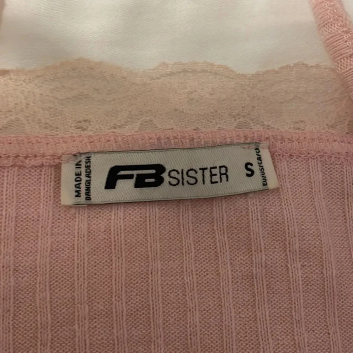 Rosa spets linne - 90